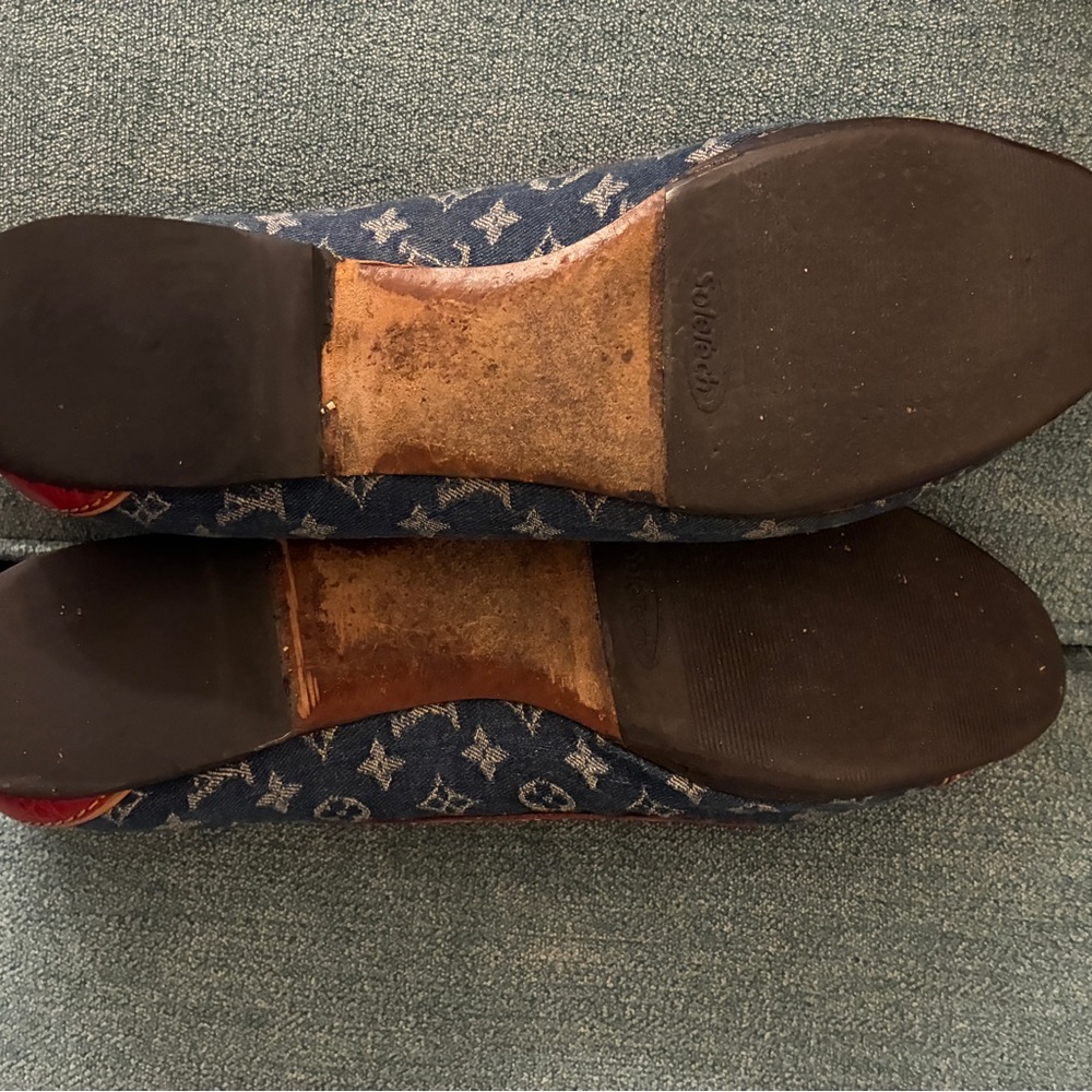 Louis Vuitton Red and Blue Women's Flats - Picture 3 of 3